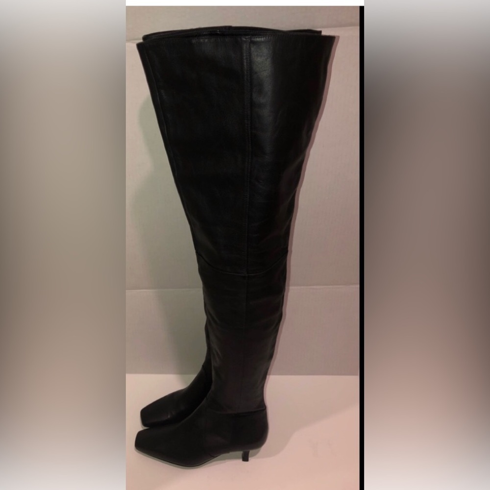 Cult Gaia Serena thigh high black boots 37=7